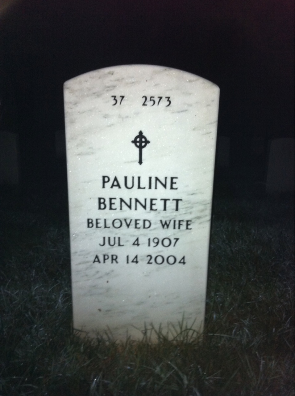 Back of headstone — Edgar Ball