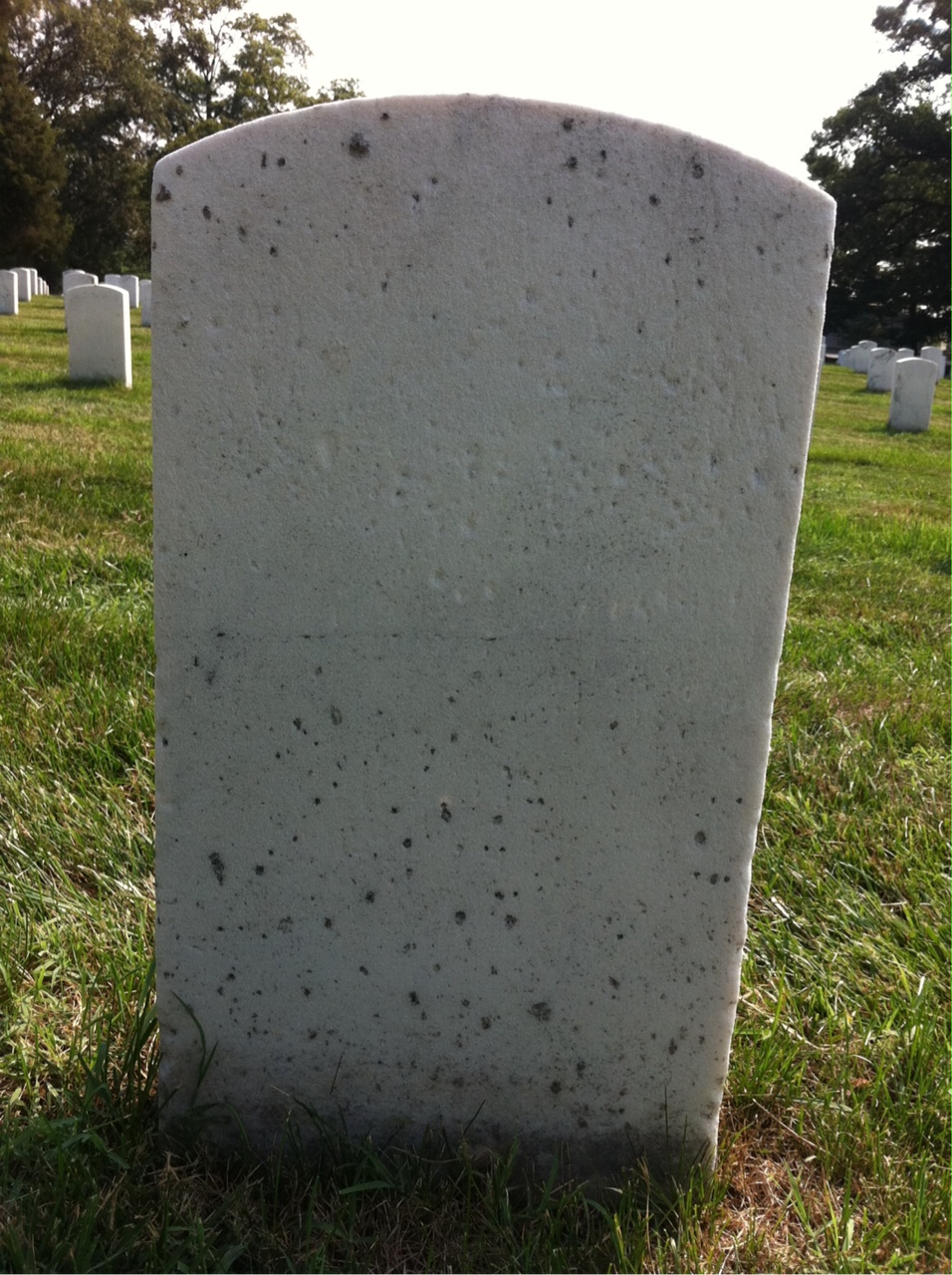 Back of headstone — Martin Alexander
