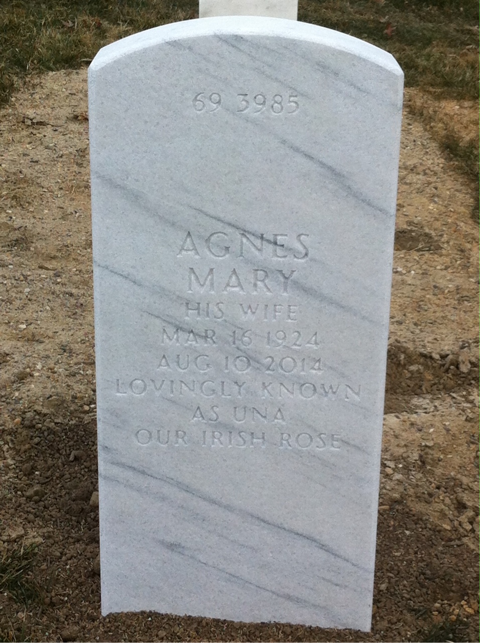 Back of headstone — Jess Henley