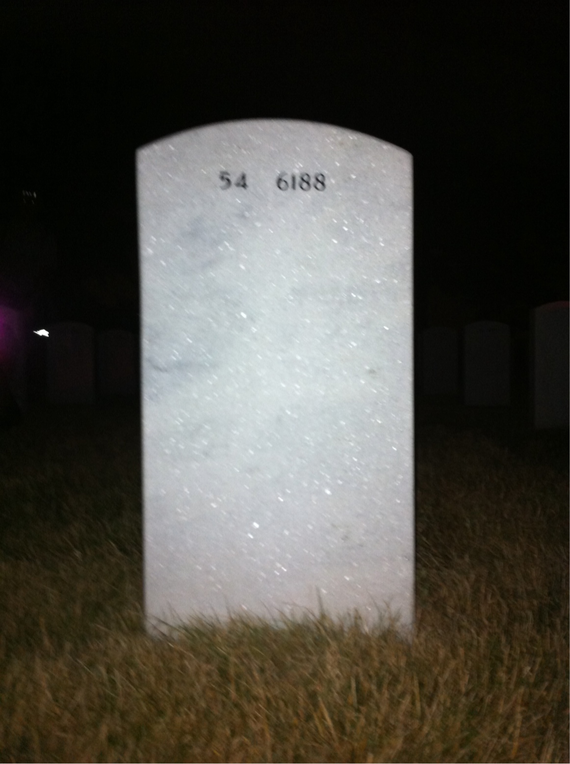 Back of headstone — David Ryan