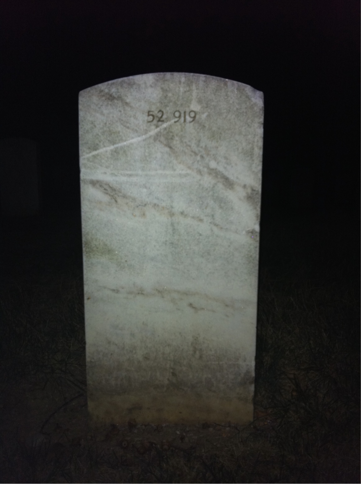 Back of headstone — Thomas Melton