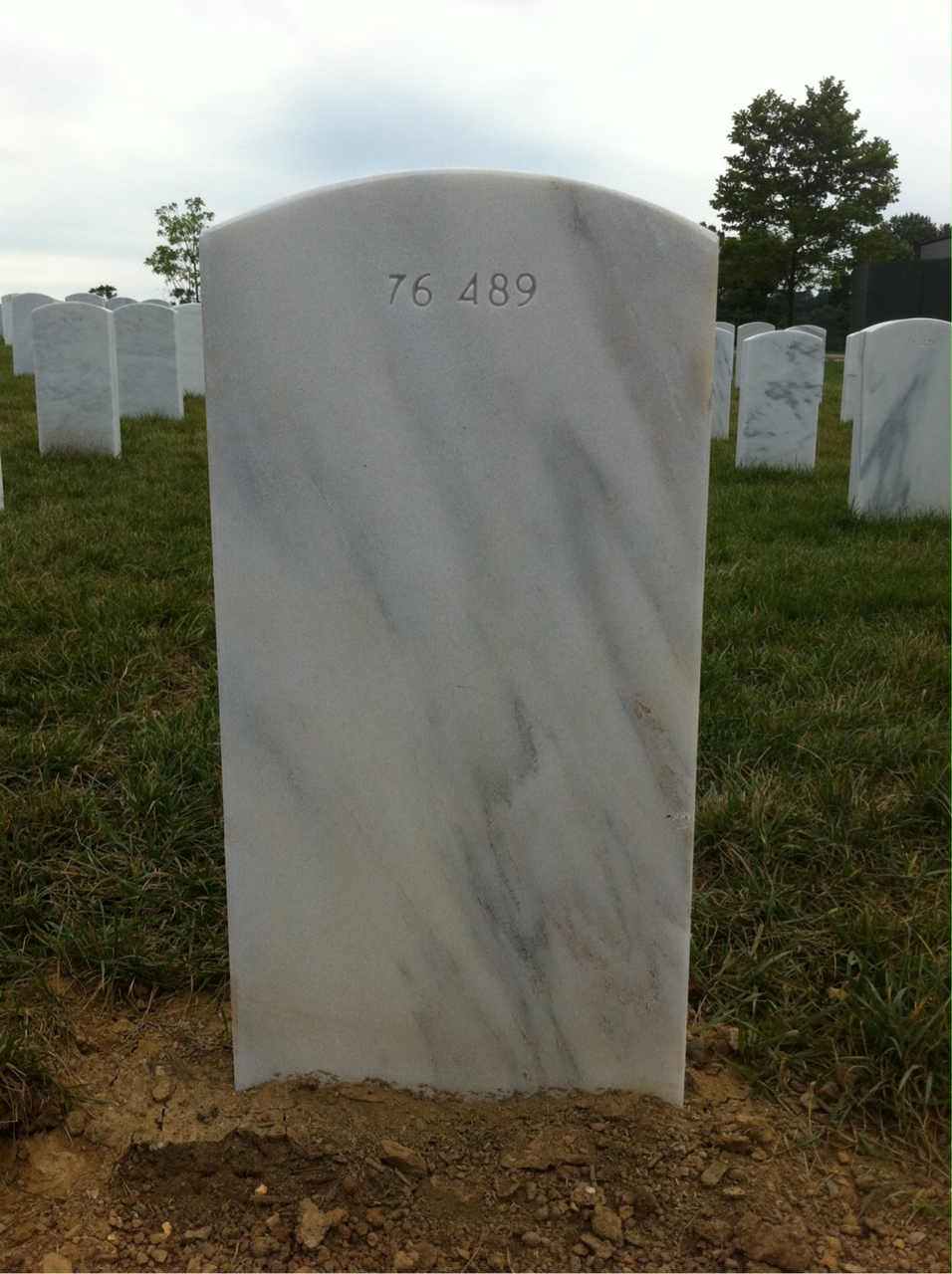 Back of headstone — William D Jeffares