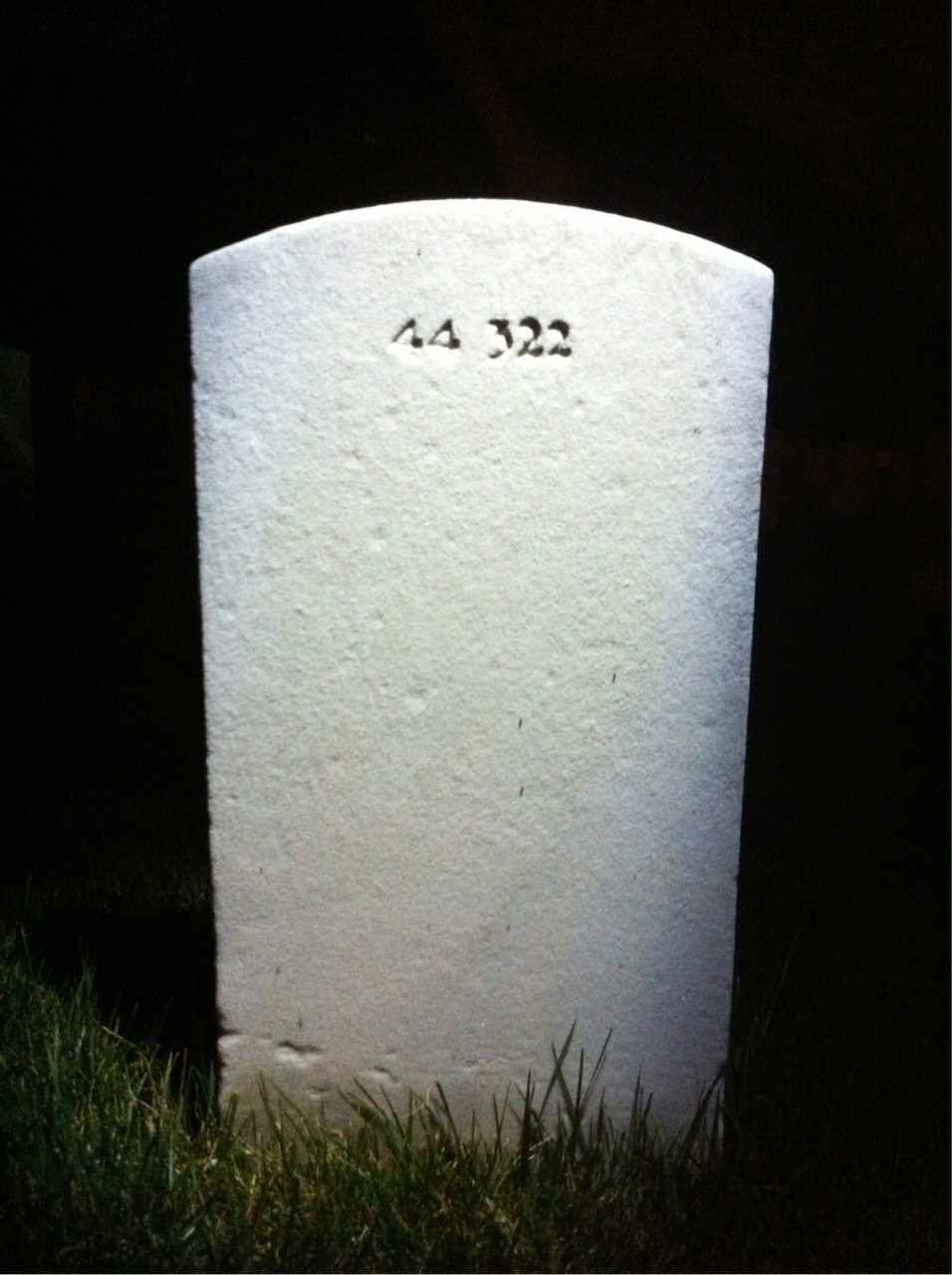 Back of headstone — Howard Owens