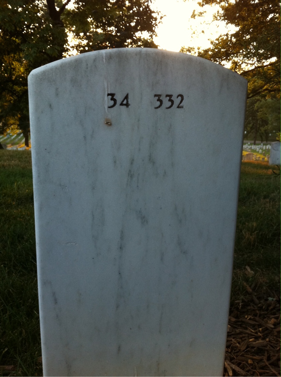 Back of headstone — Kathleen Burchedean