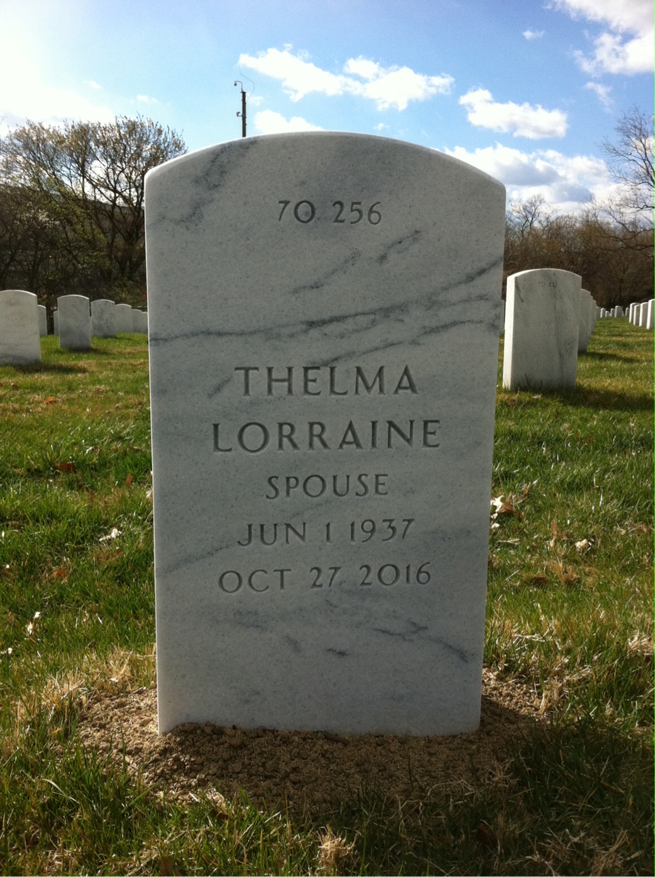 Back of headstone — Daniel Mills
