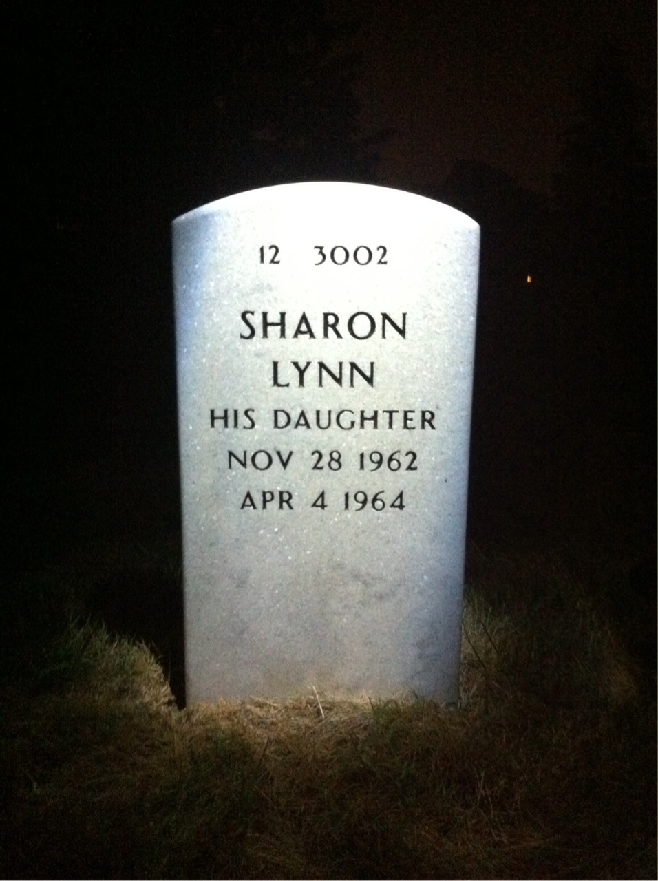 Back of headstone — Albert Ware