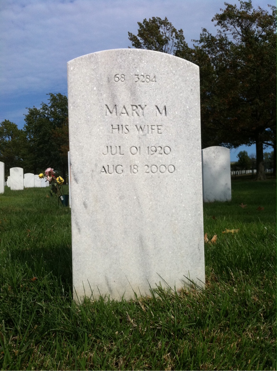 Back of headstone — Donald Balthis