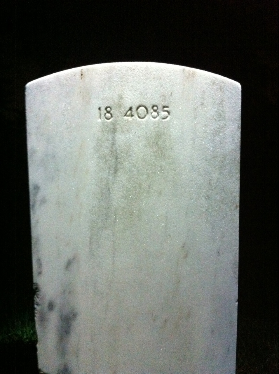 Back of headstone — Henry Monk