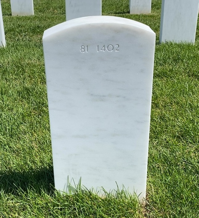 Back of headstone — Keith Morrison