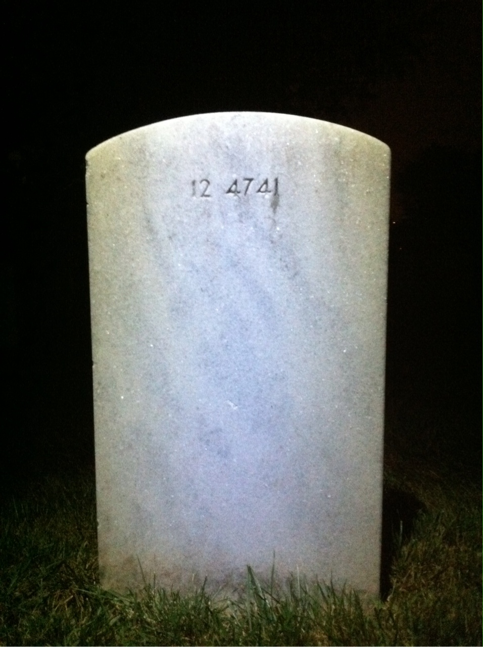 Back of headstone — Norbert Montgomery