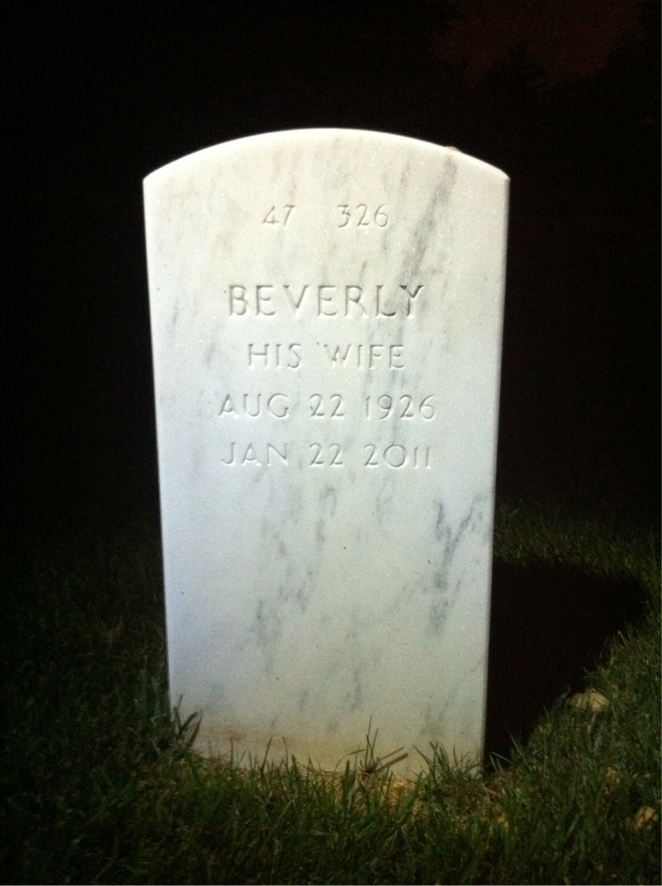 Back of headstone — Norman Coleman