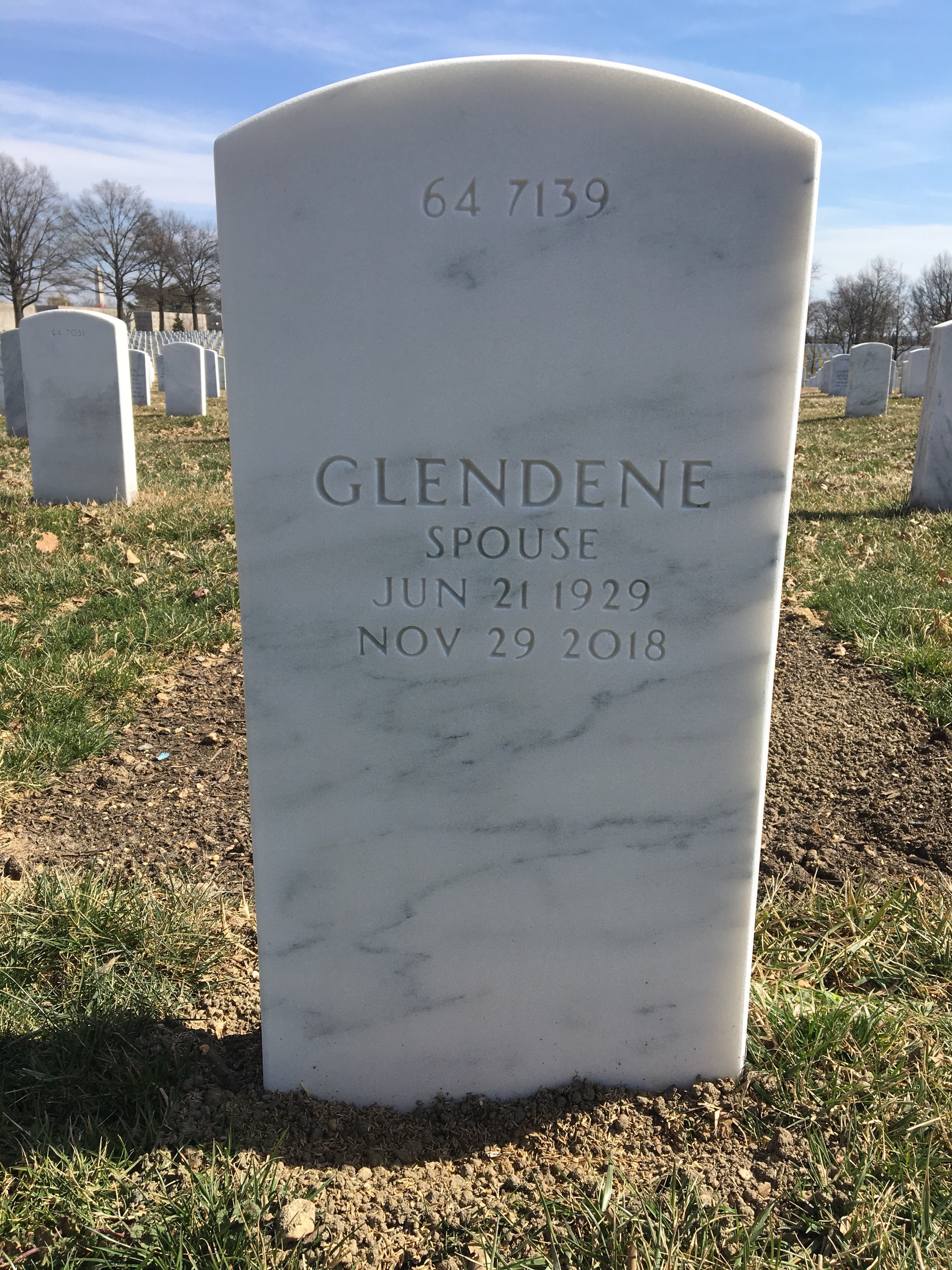 Back of headstone — Archie Baker