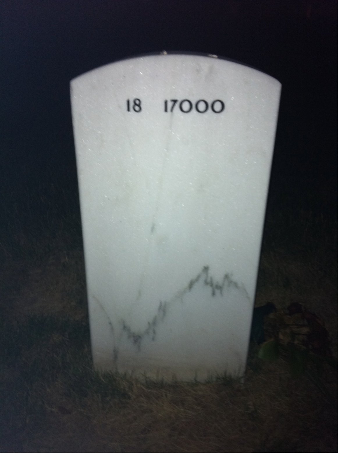 Back of headstone — Merritt Baldwin