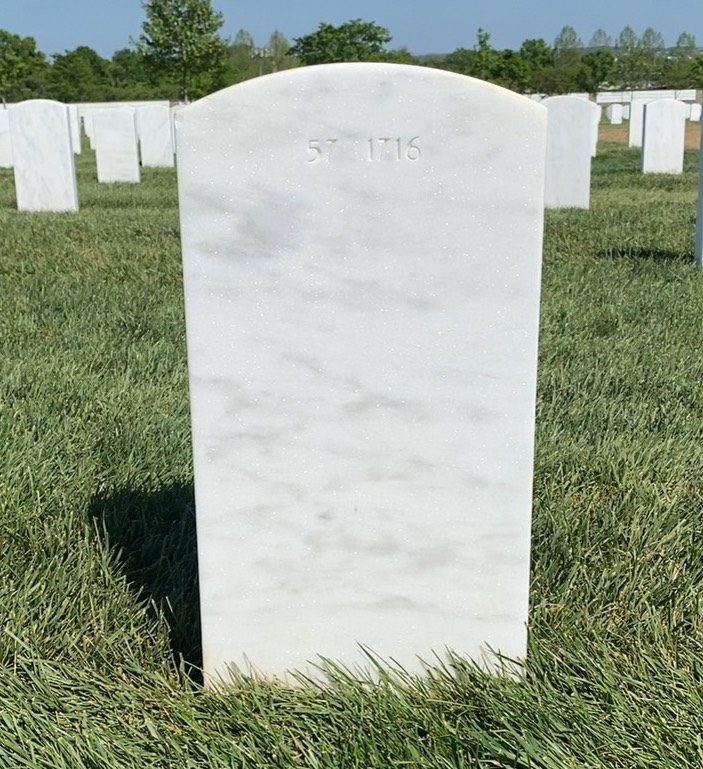 Back of headstone — Michael W Pretus