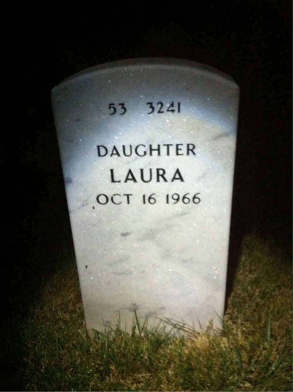 Back of headstone — Ronald Rosie