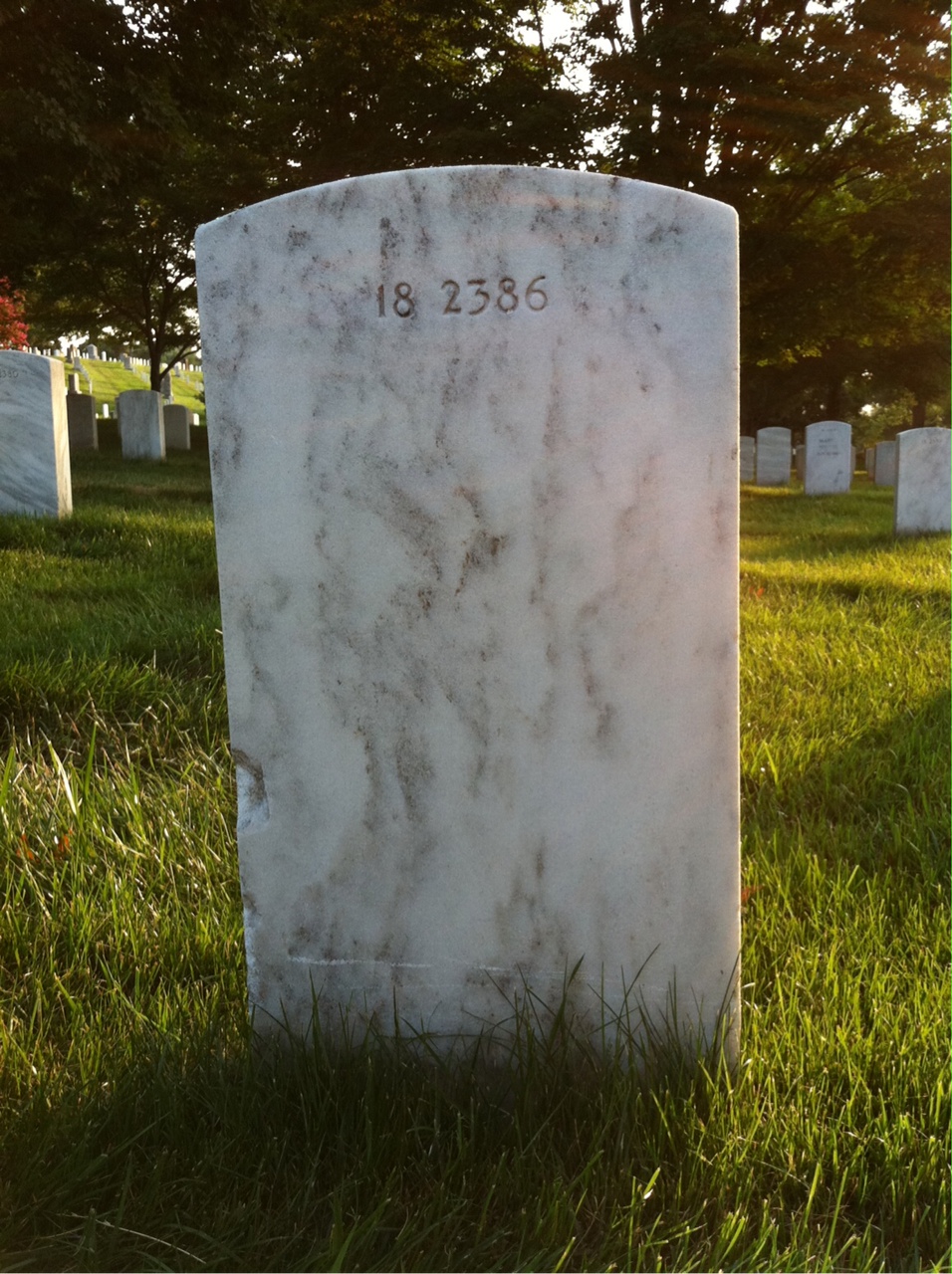 Back of headstone — Clifford Cunningham