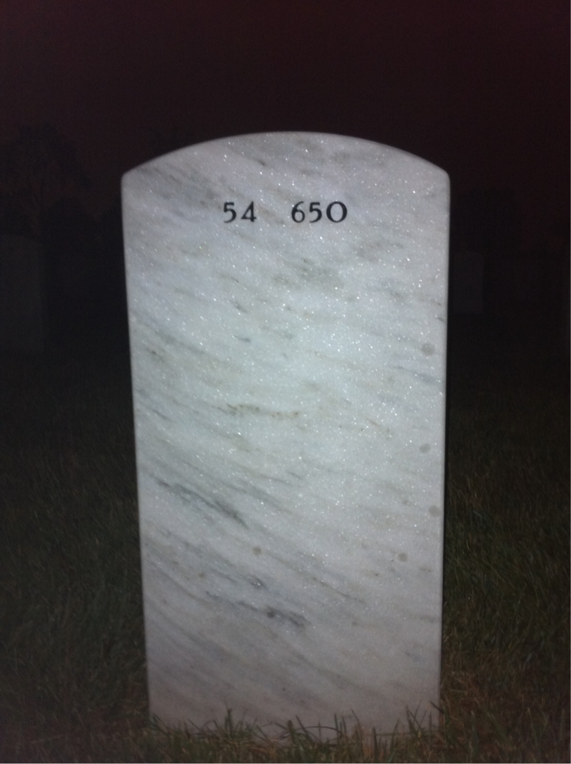 Back of headstone — Wiley Dozier