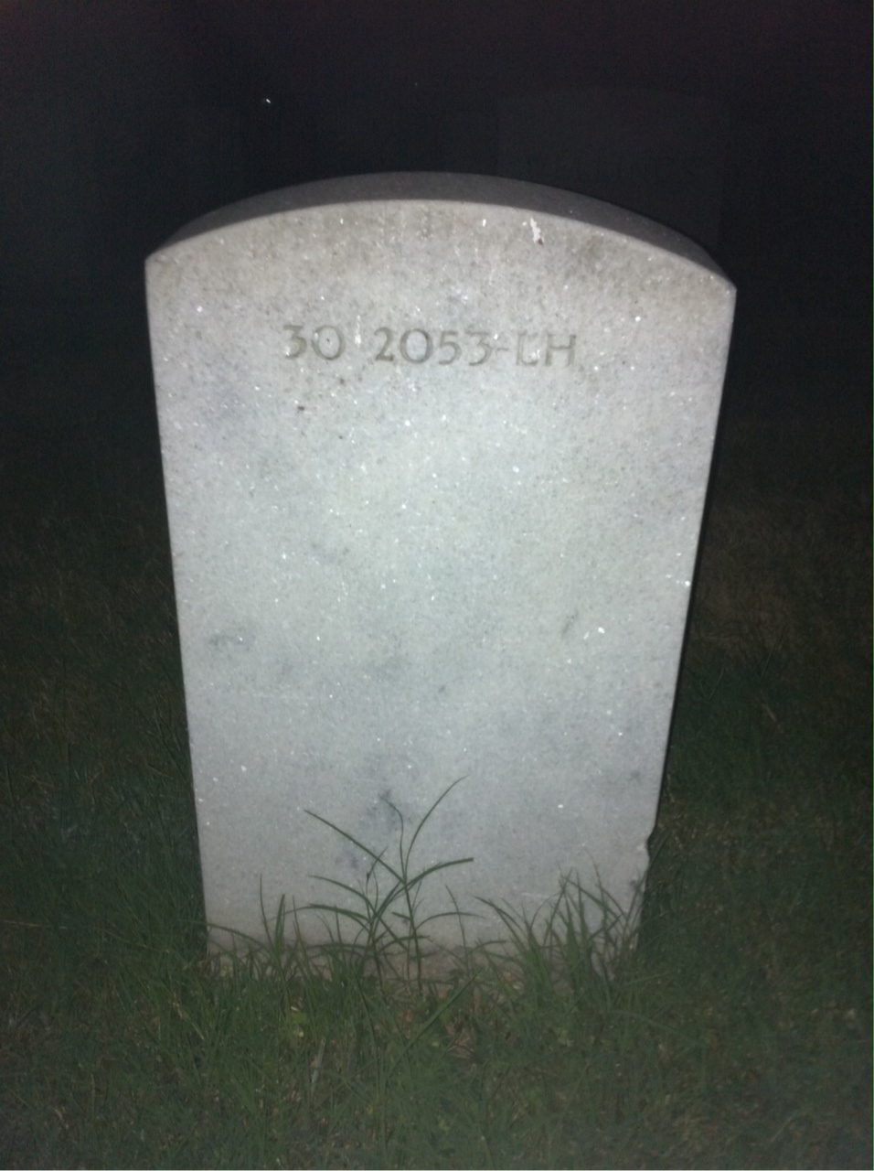 Back of headstone — Mary Mitchell