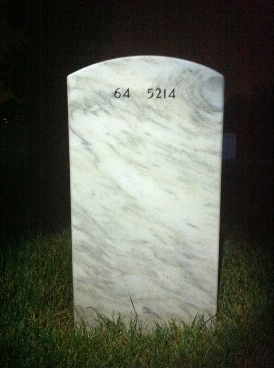 Back of headstone — Robert Smith