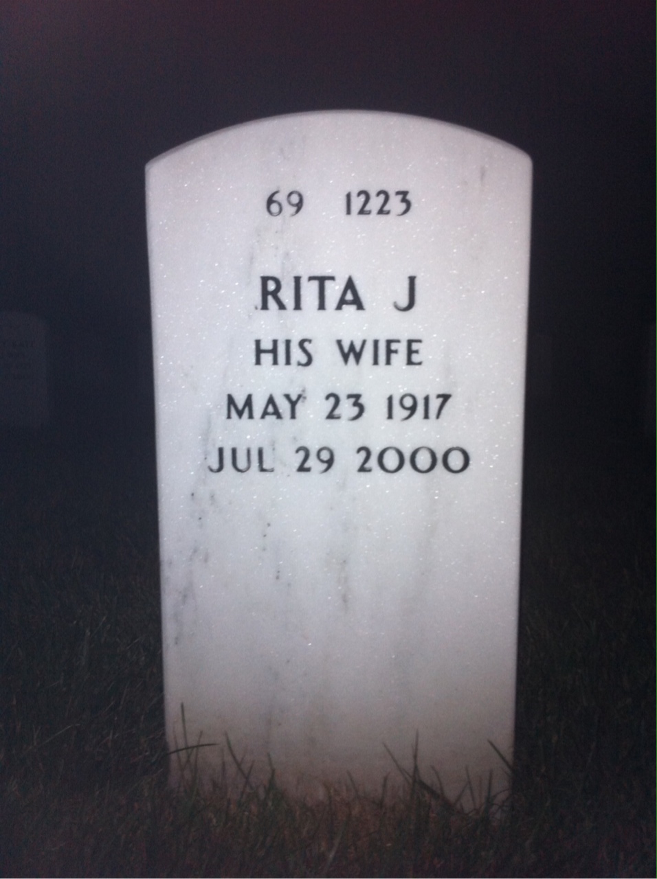 Back of headstone — William Sanvidge