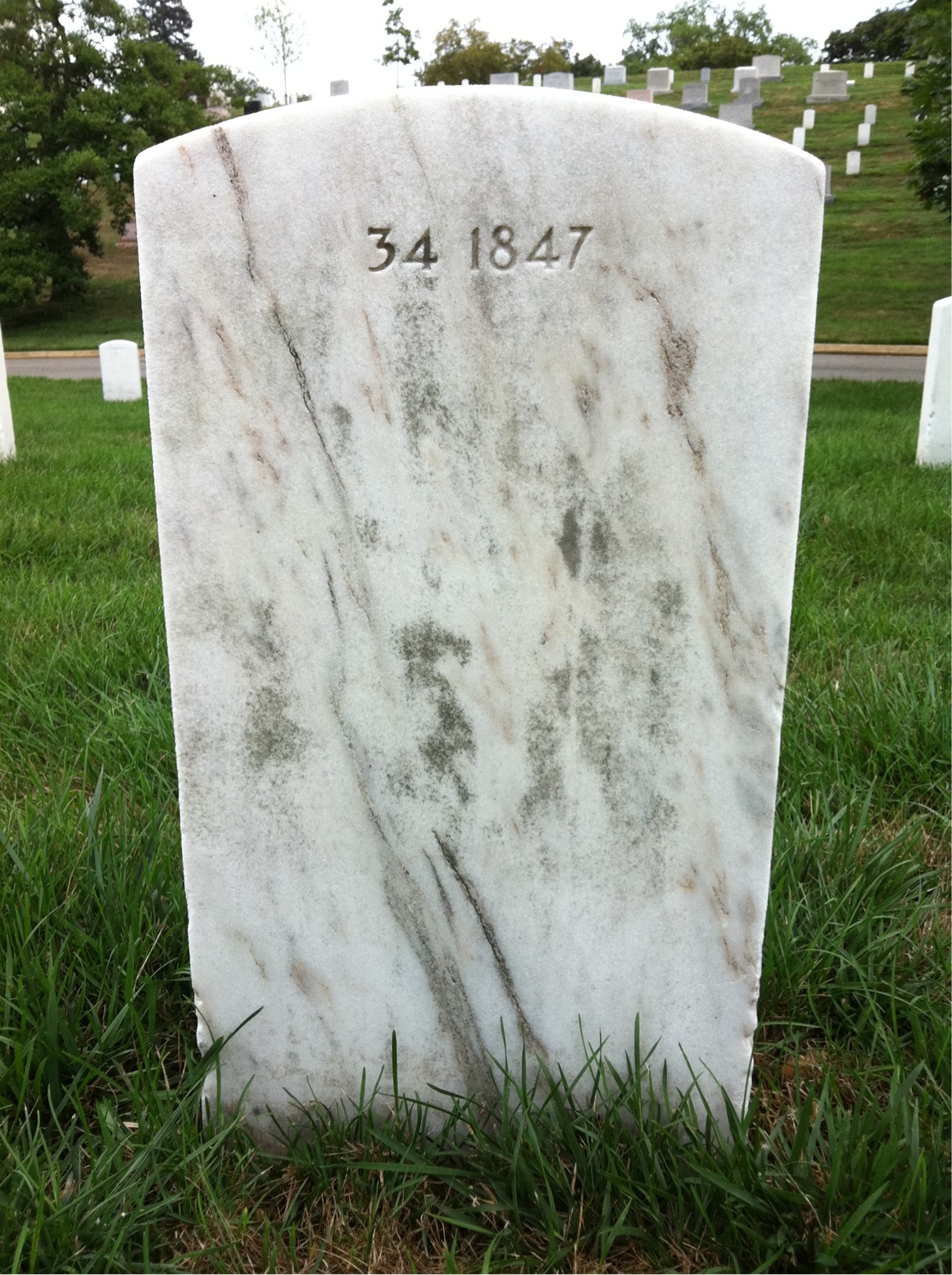 Back of headstone — James Anderson