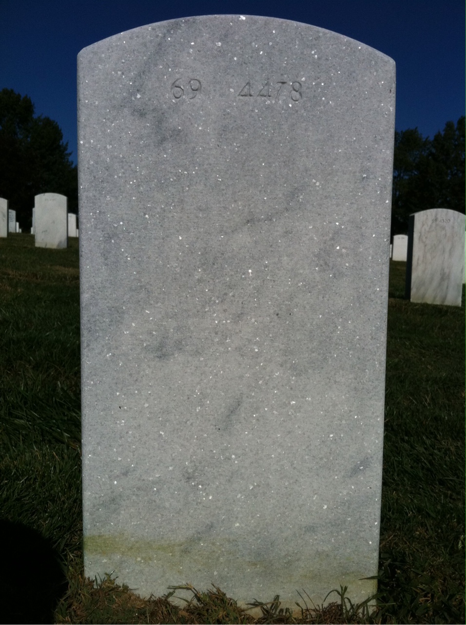 Back of headstone — Patrick Paul Lunkenheimer