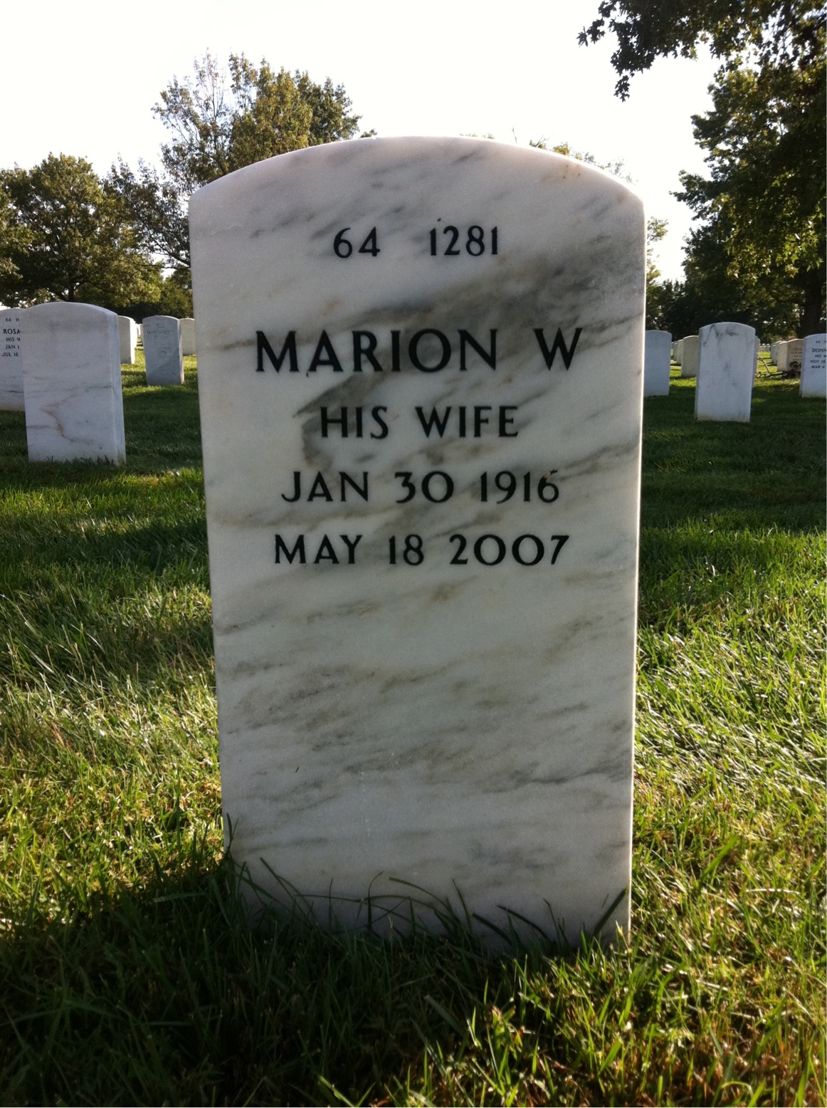 Back of headstone — Roy Sherry