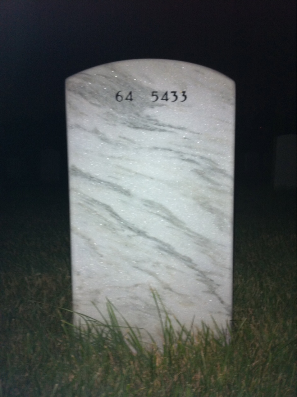 Back of headstone — George Cooke