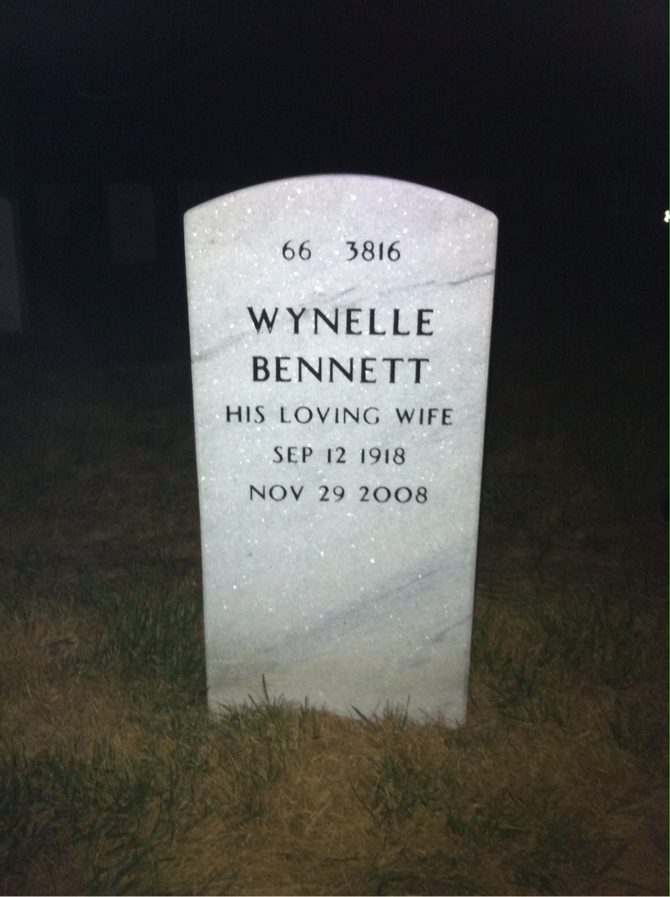 Back of headstone — John Gardner