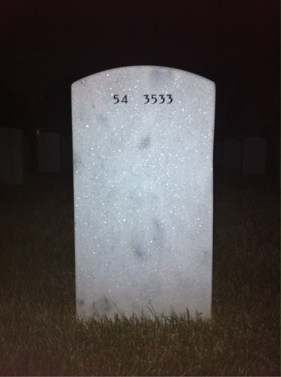 Back of headstone — John O'Brien