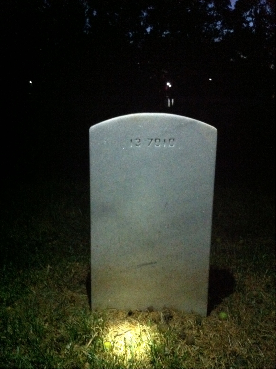 Back of headstone — Oliver Baldwin