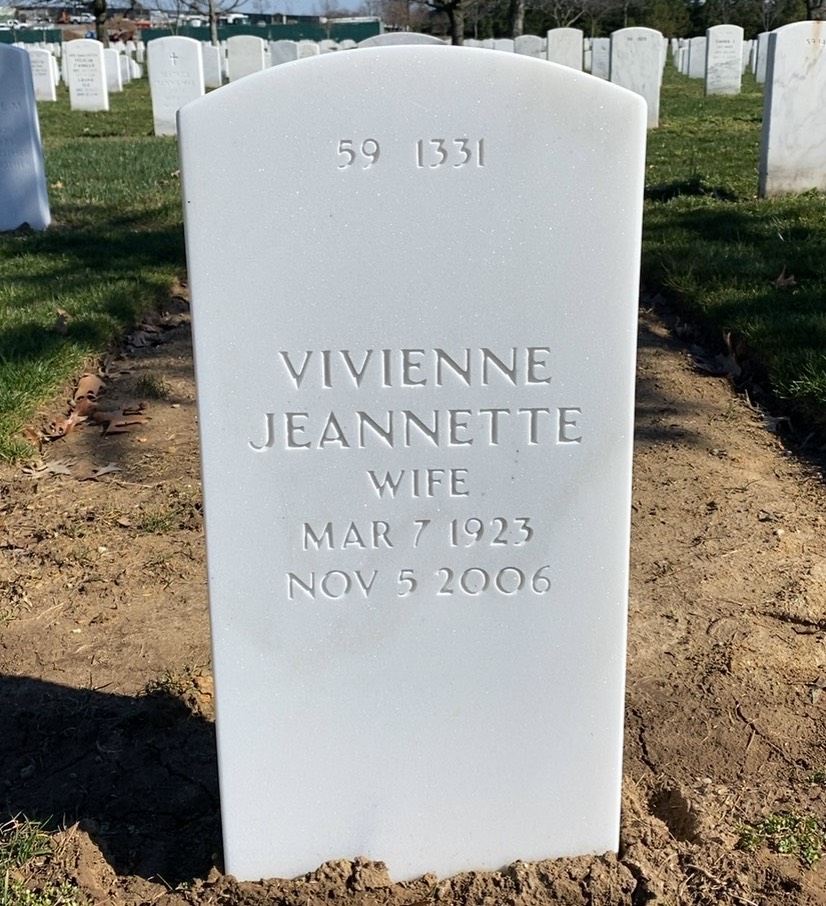 Back of headstone — Americo Casucci