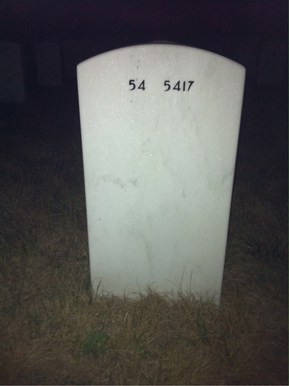 Back of headstone — James Coberly