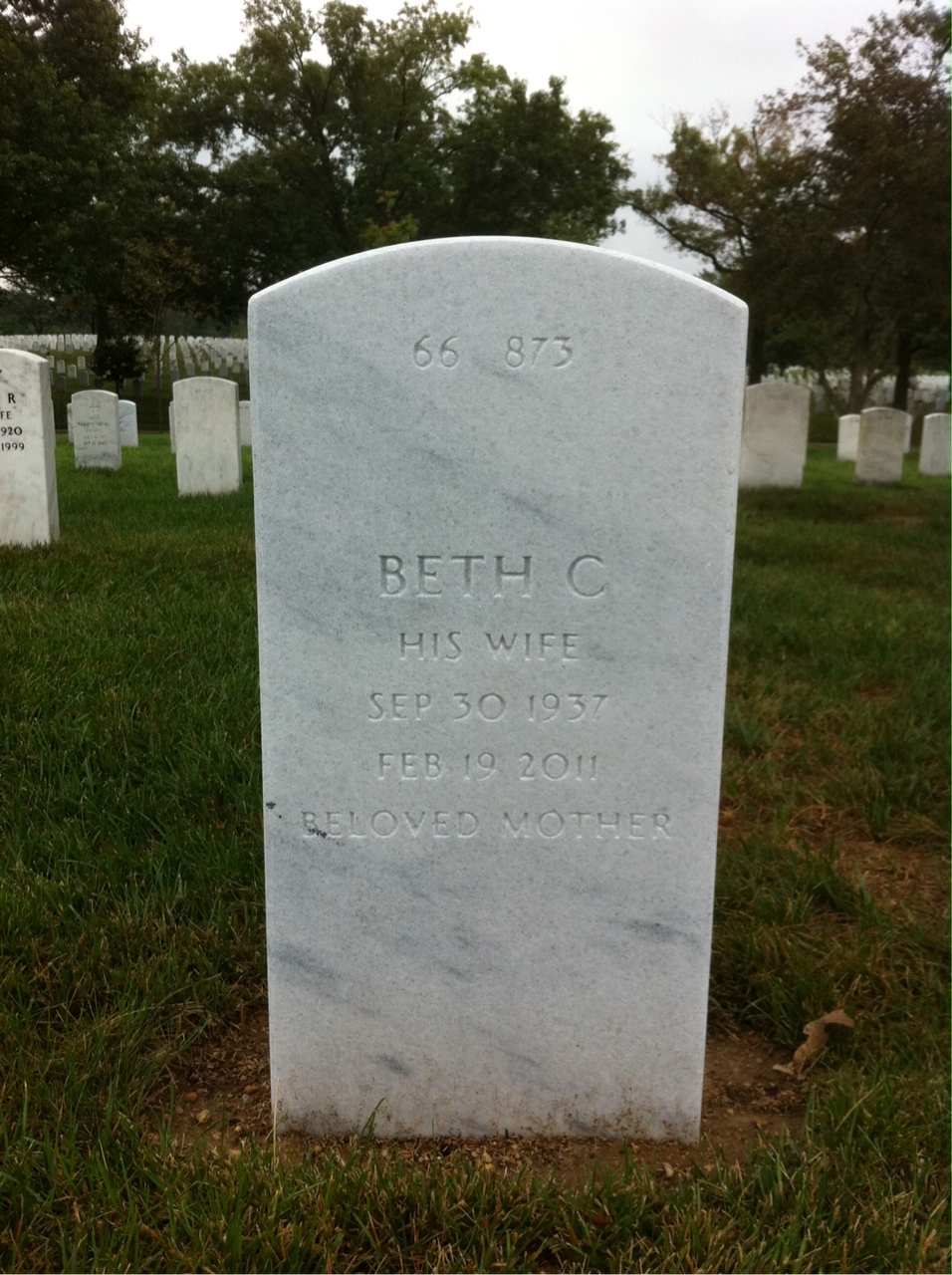 Back of headstone — William Campbell