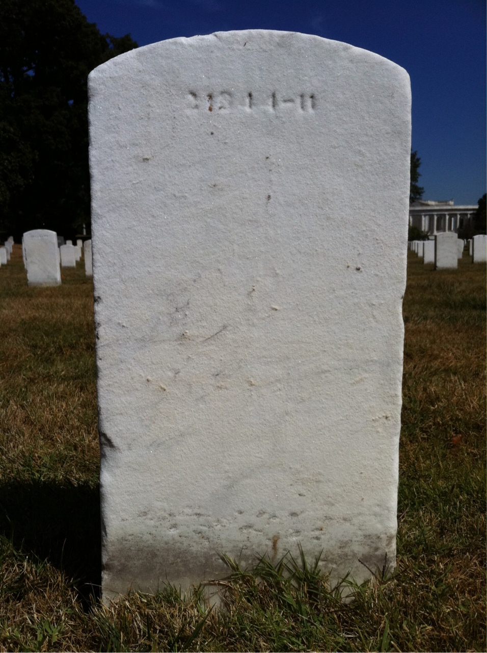 Back of headstone — Mathusala Mciver