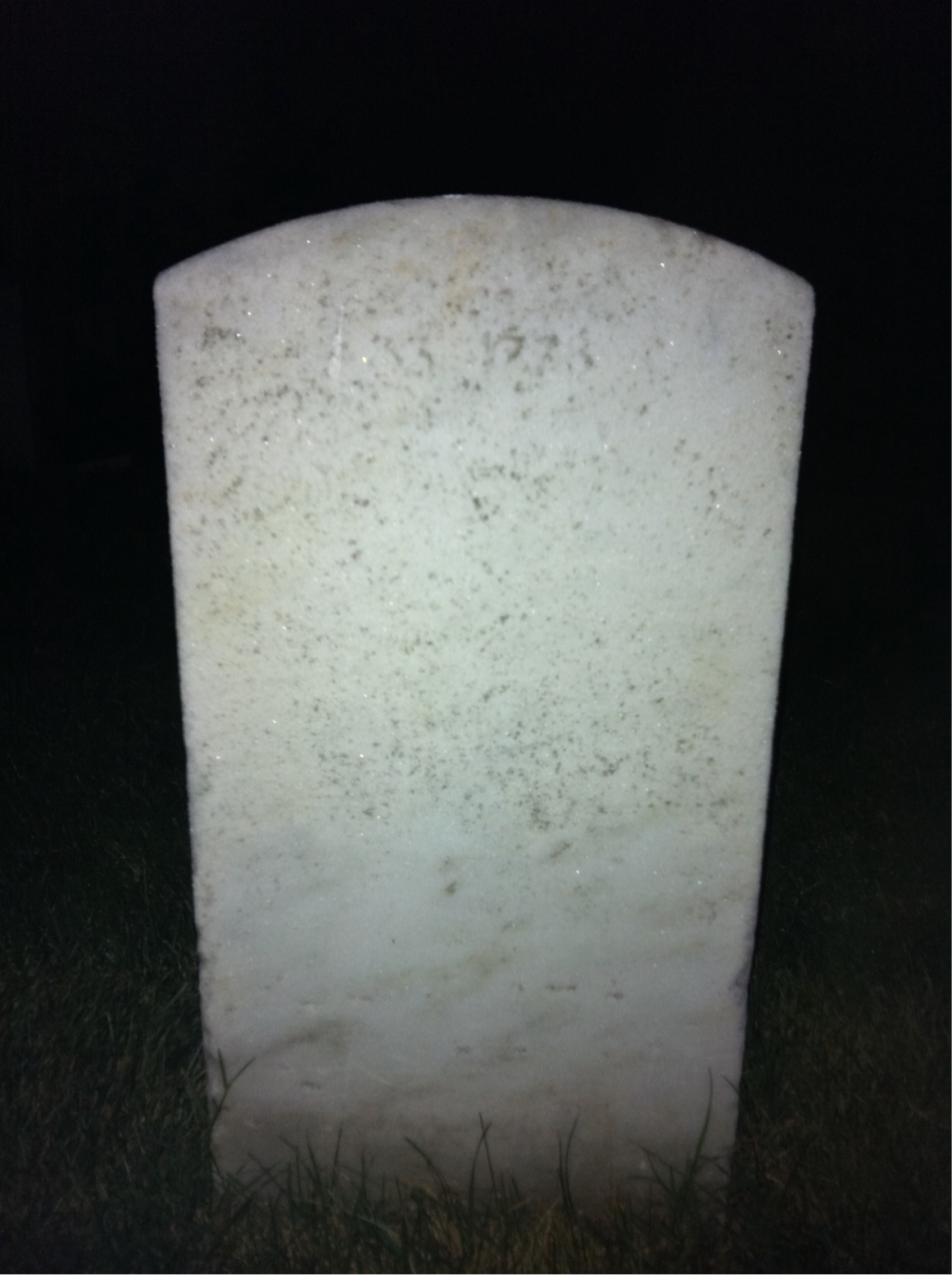 Back of headstone — Charles Alexander