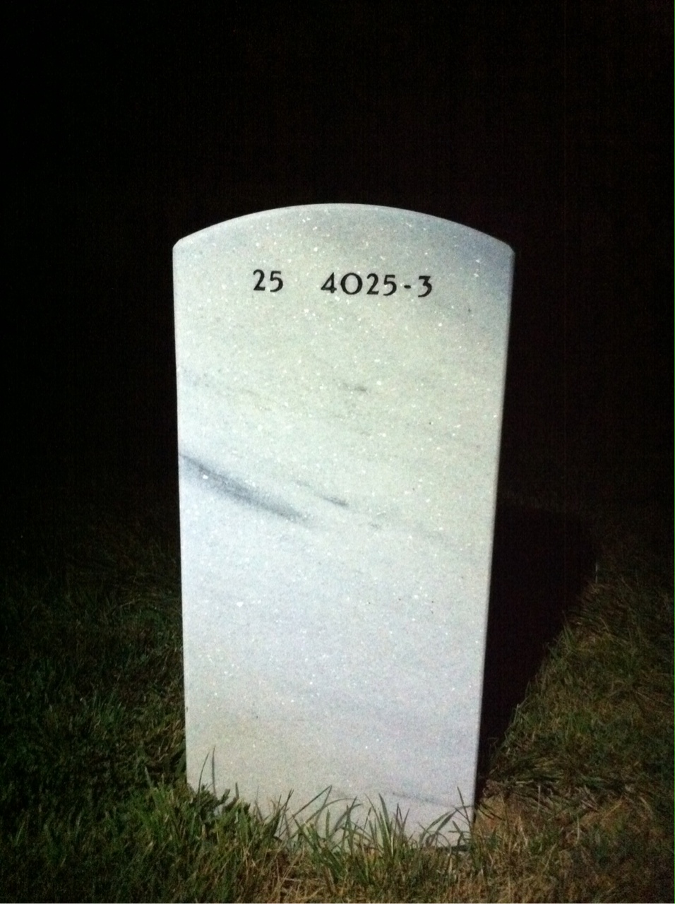 Back of headstone — Dewey Hemphill