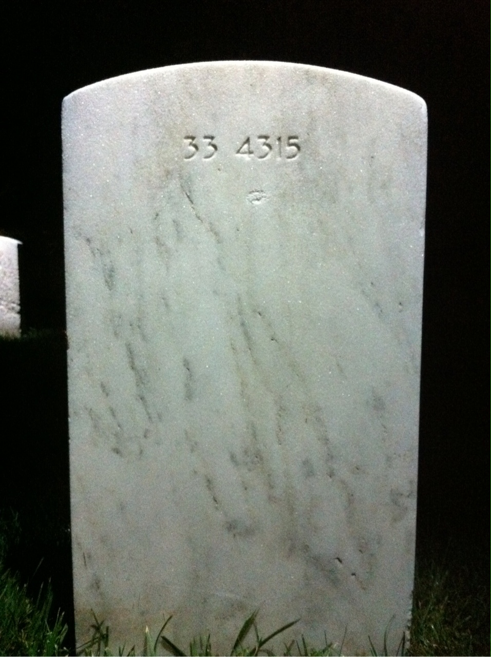 Back of headstone — Anne Morrow