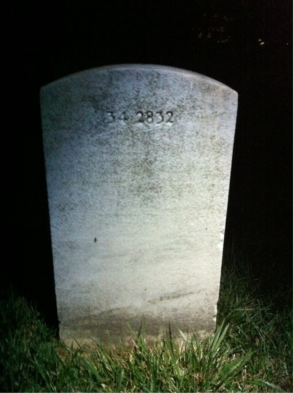 Back of headstone — Leo Cunningham