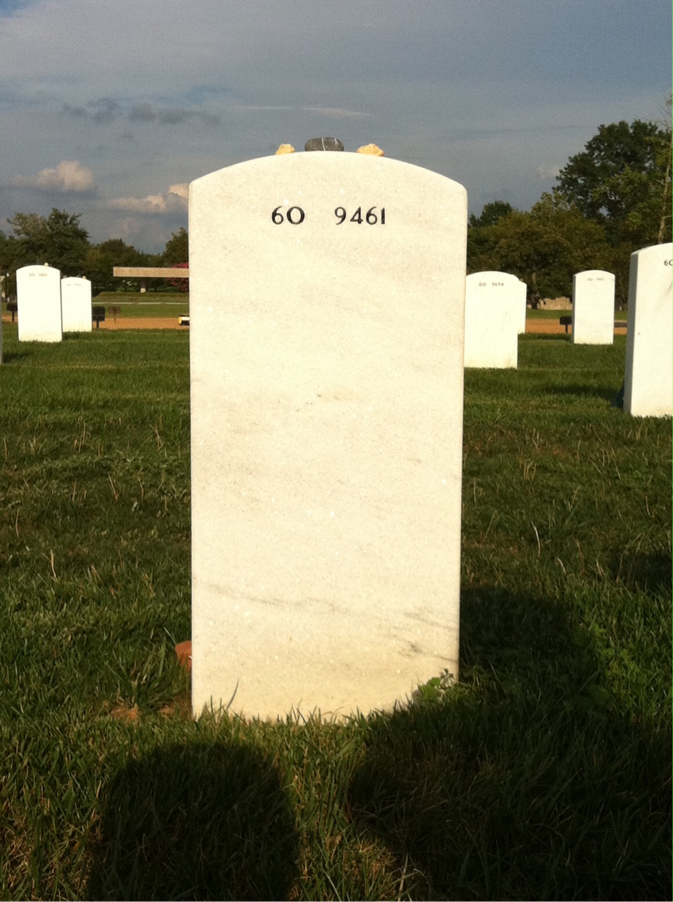 Back of headstone — Austin A Gates Benson