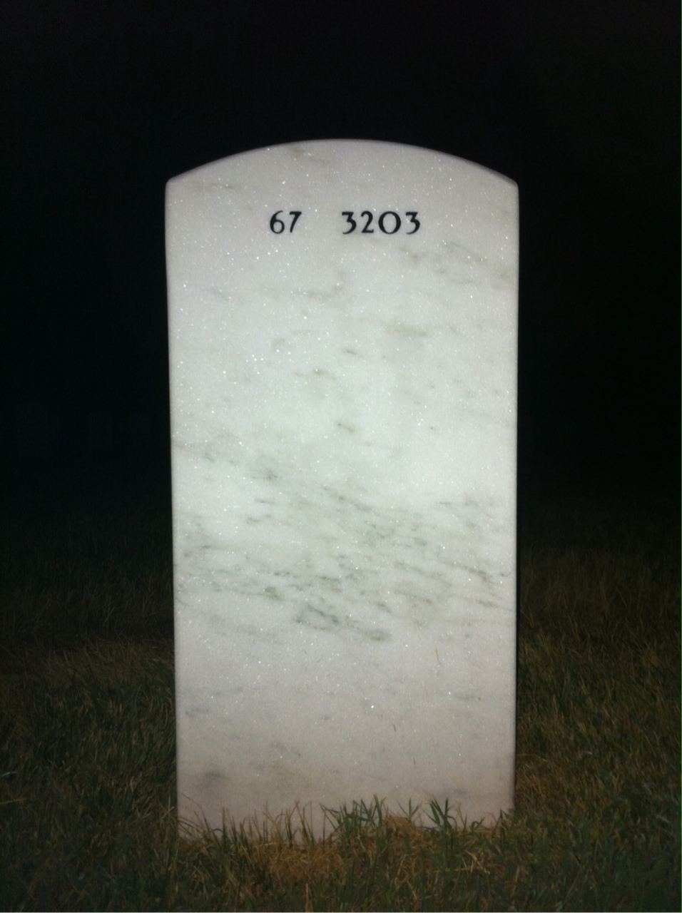 Back of headstone — Scott Rankin