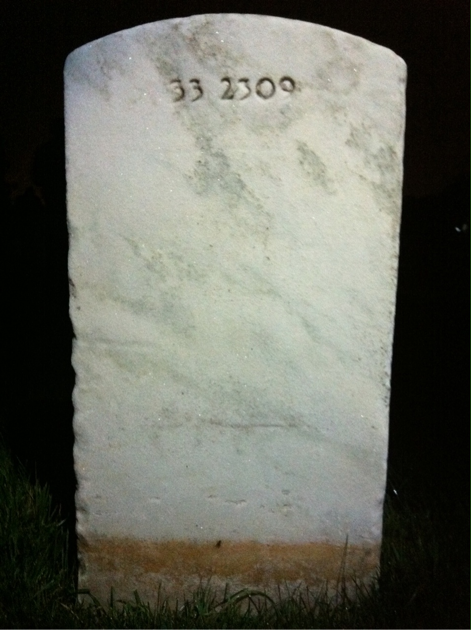 Back of headstone — William Atkinson