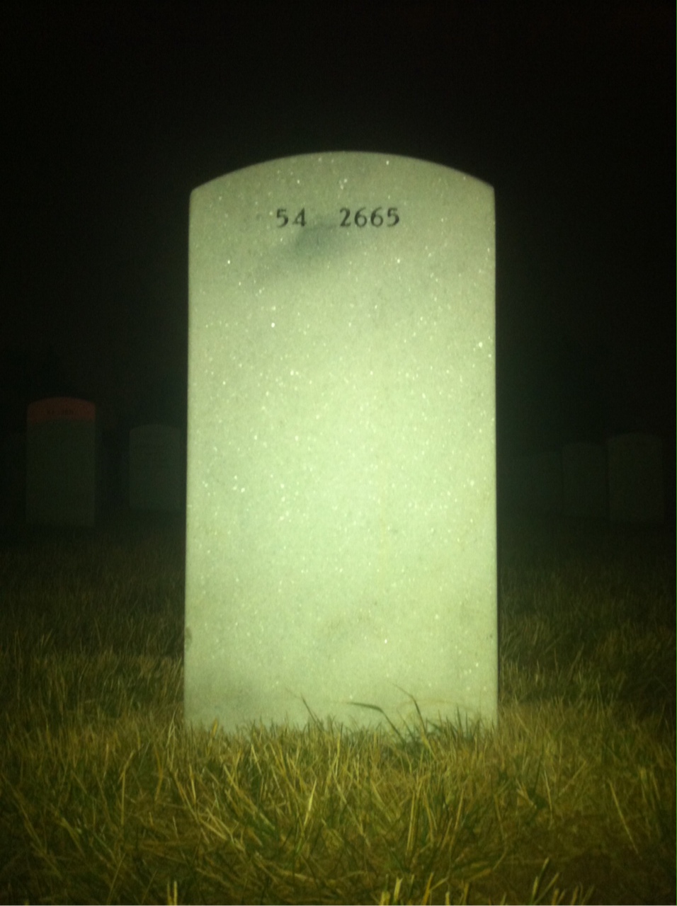 Back of headstone — Richard Ward