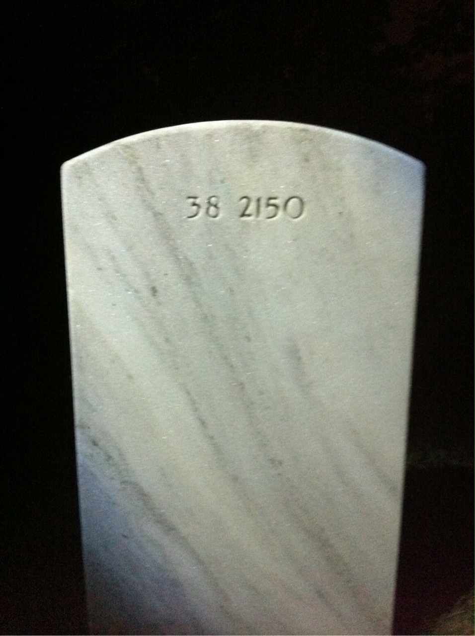 Back of headstone — Ruth Angelico