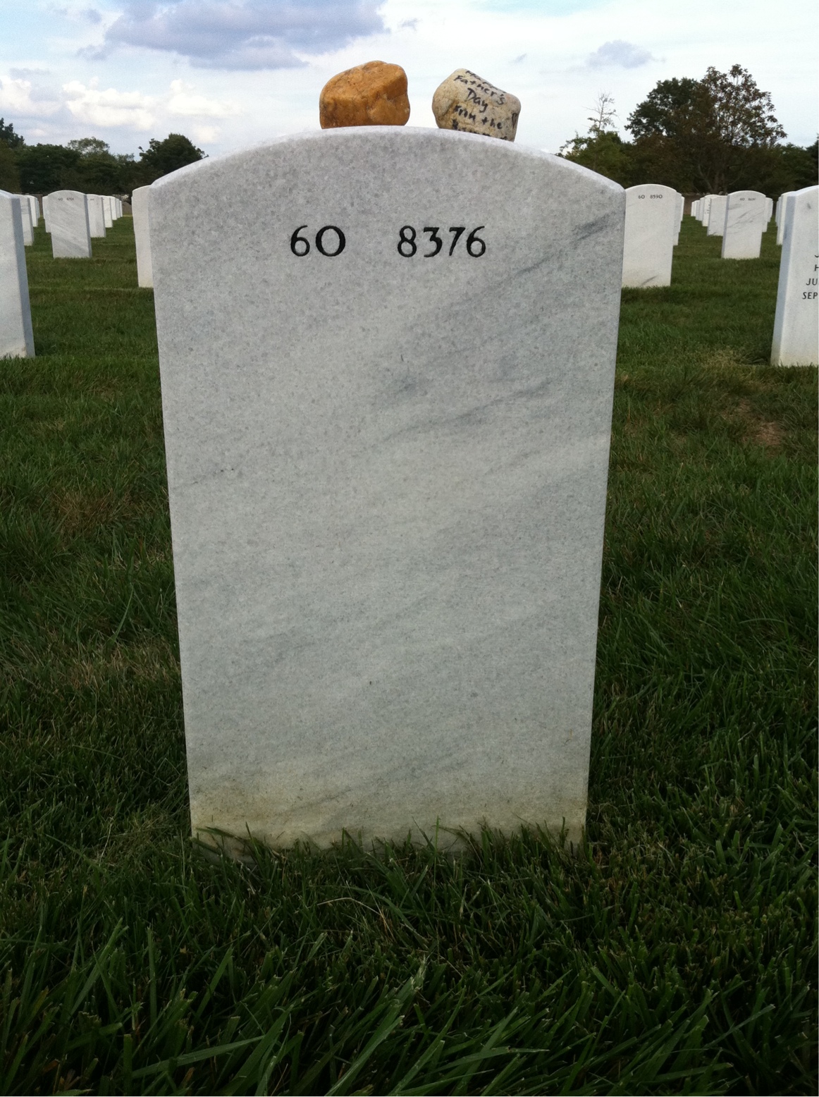Back of headstone — James Nill