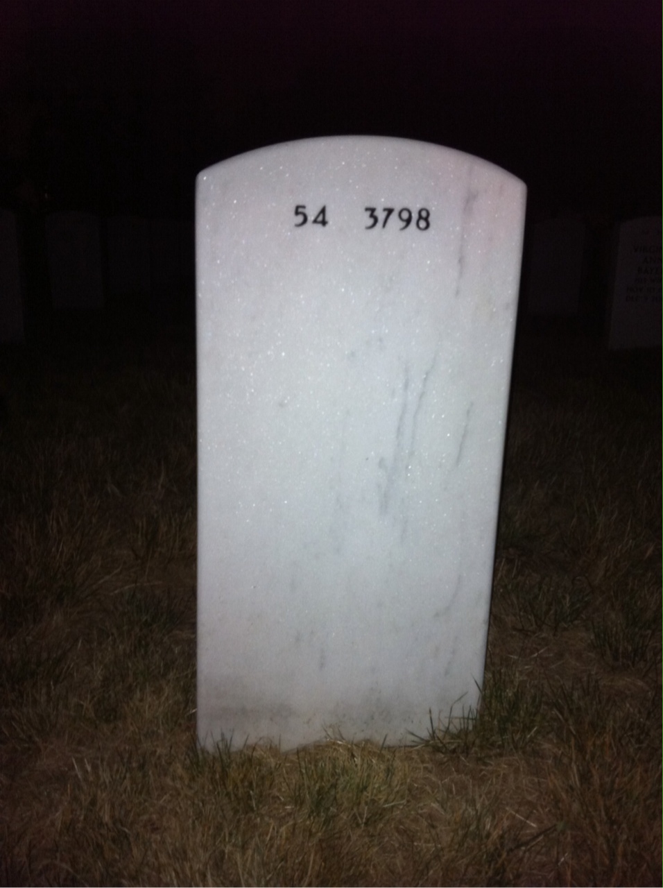 Back of headstone — Willie Moore