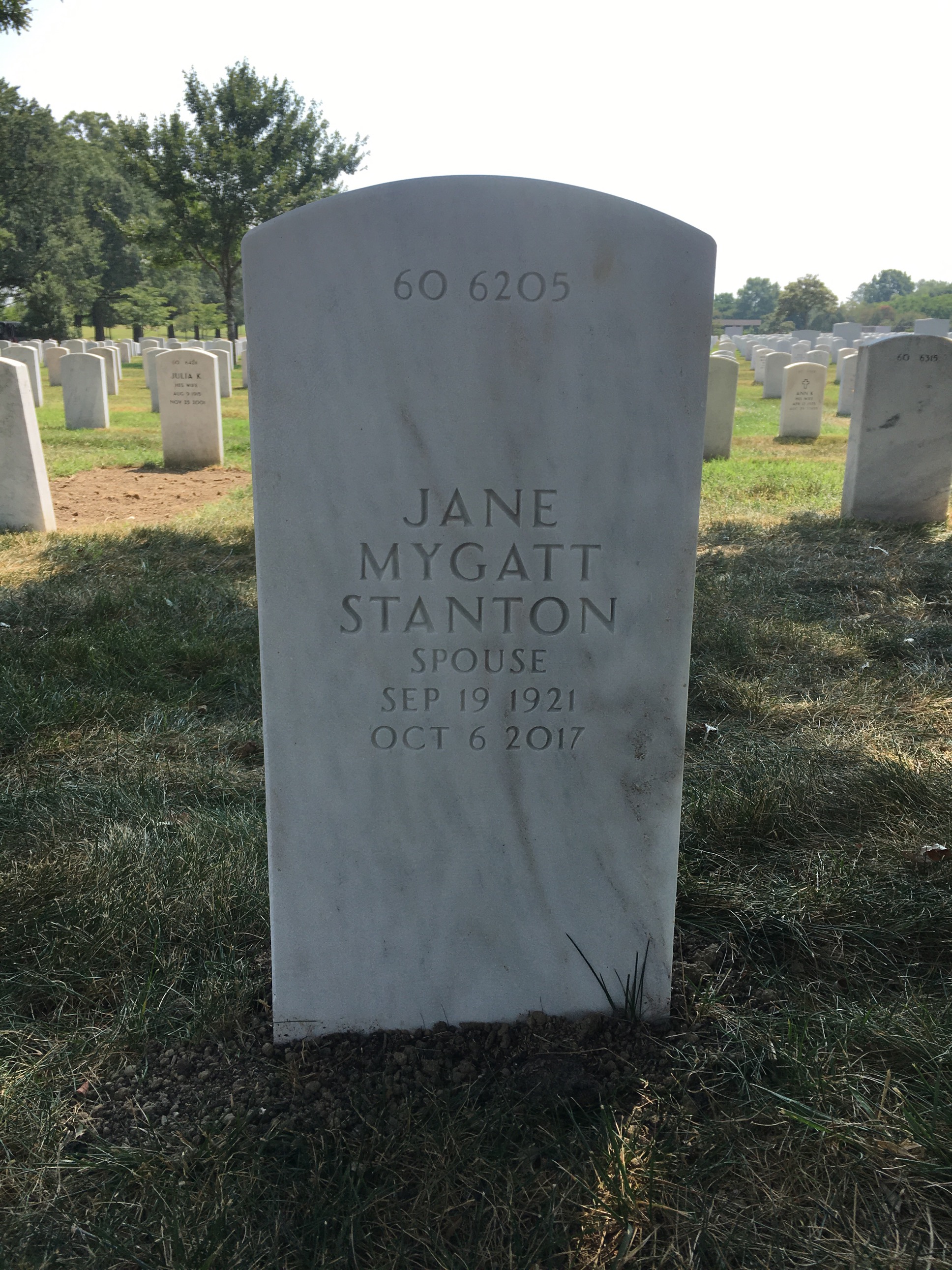 Back of headstone — George Pickett
