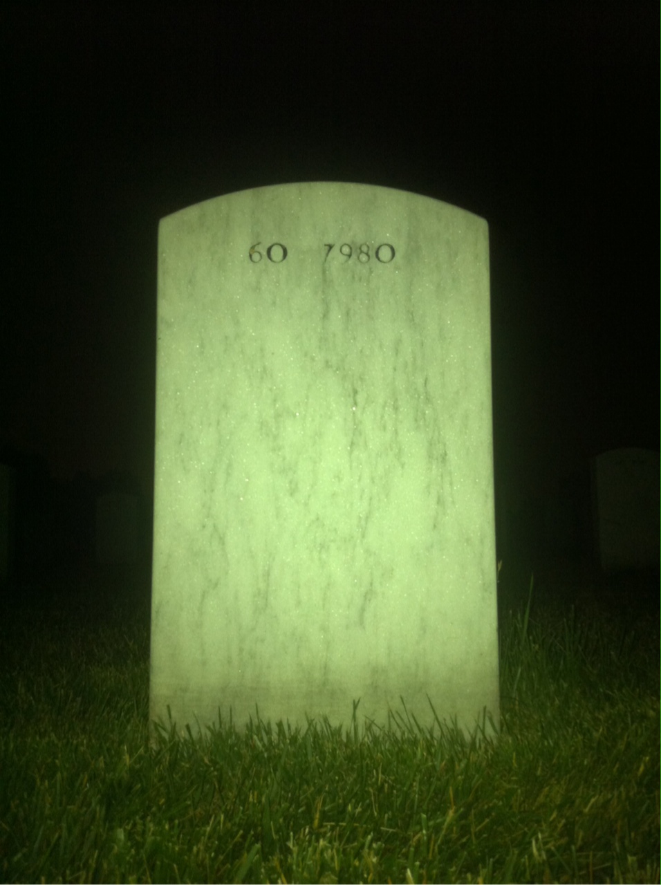 Back of headstone — Marvin Sprayberry