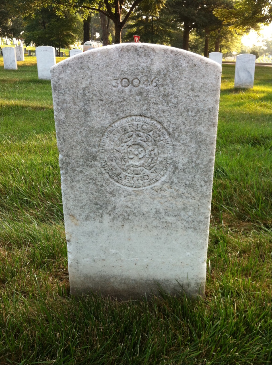 Back of headstone — John Mulvey