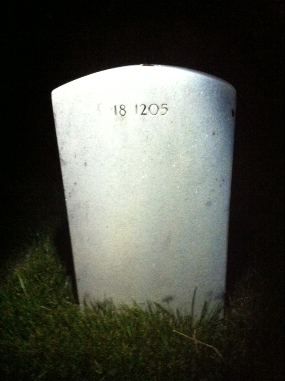 Back of headstone — George Abney